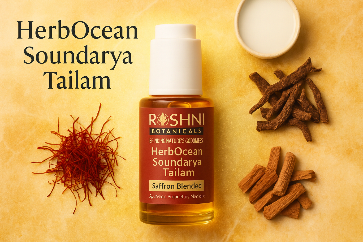 Abhyanga Face Massage for Glowing Skin with HerbOcean Soundarya Tailam